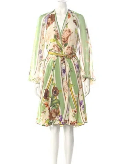Pre-owned Roberto Cavalli Vintage Midi Length Dress W/ Tags In Green