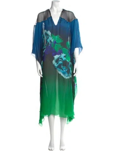 Pre-owned Roberto Cavalli Vintage Midi Length Dress W/ Tags In Multi