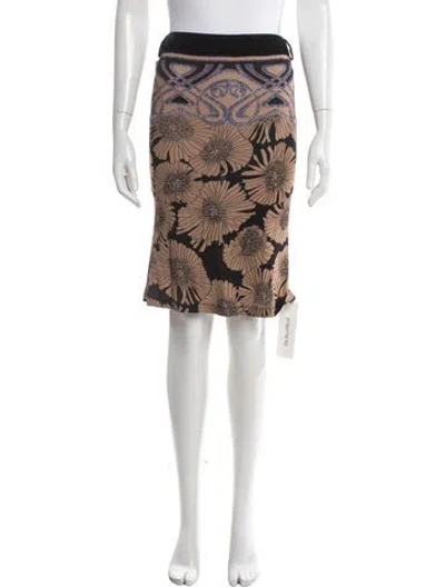 Pre-owned Roberto Cavalli Vintage Midi Length Skirt In Black