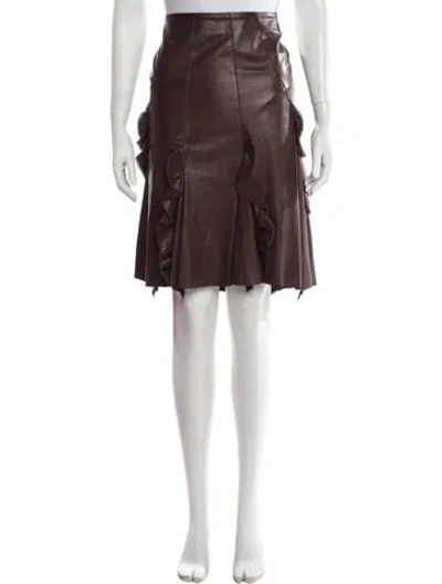 Pre-owned Roberto Cavalli Vintage Midi Length Skirt In Brown