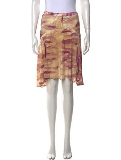 Pre-owned Roberto Cavalli Vintage Midi Length Skirt In Brown