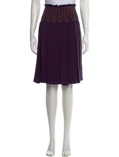 Pre-owned Roberto Cavalli Vintage Midi Length Skirt W/ Tags In Purple