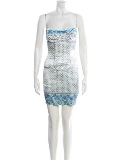 Pre-owned Roberto Cavalli Vintage Mini Dress In Multi