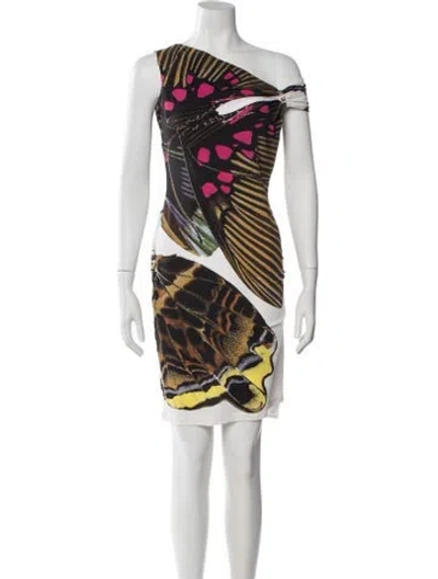 Pre-owned Roberto Cavalli Vintage Mini Dress In Multi
