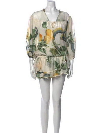 Pre-owned Roberto Cavalli Vintage Mini Dress In Multi