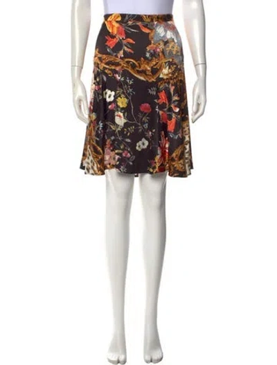 Pre-owned Roberto Cavalli Vintage Mini Skirt In Black
