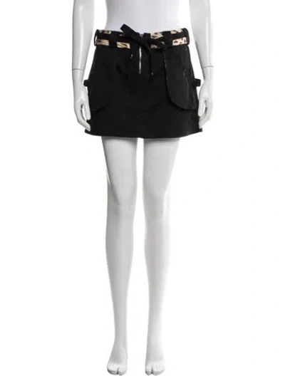 Pre-owned Roberto Cavalli Vintage Mini Skirt In Black