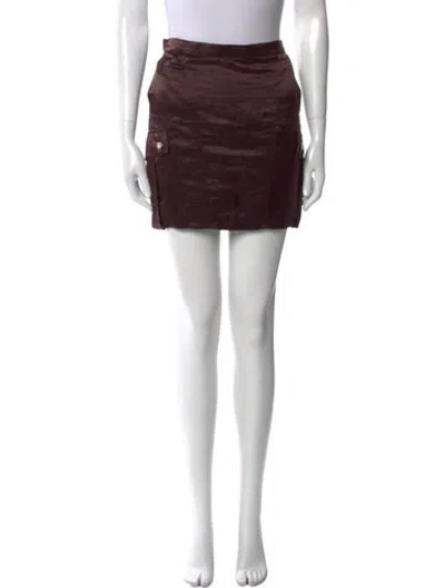 Pre-owned Roberto Cavalli Vintage Mini Skirt In Brown