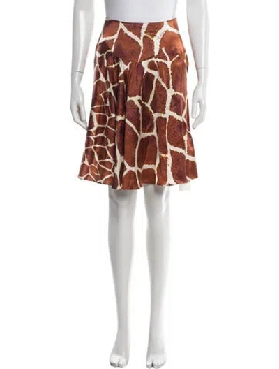 Pre-owned Roberto Cavalli Vintage Mini Skirt In Brown