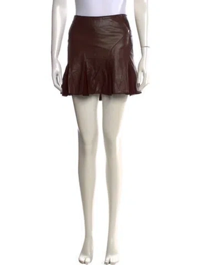 Pre-owned Roberto Cavalli Vintage Mini Skirt In Brown