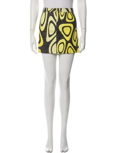 Pre-owned Roberto Cavalli Vintage Mini Skirt In Green
