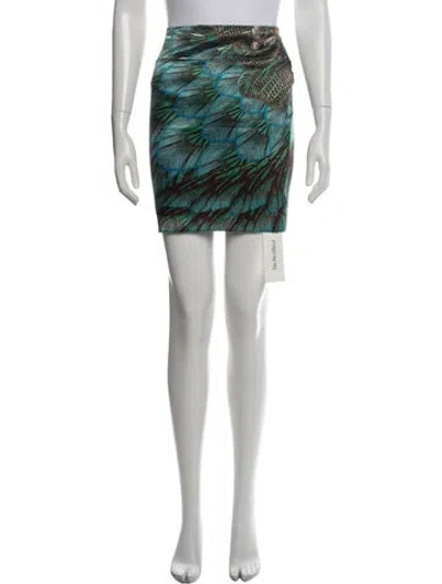 Pre-owned Roberto Cavalli Vintage Mini Skirt In Multi
