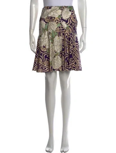 Pre-owned Roberto Cavalli Vintage Mini Skirt In Multi