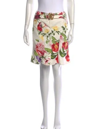 Pre-owned Roberto Cavalli Vintage Mini Skirt In Neutral