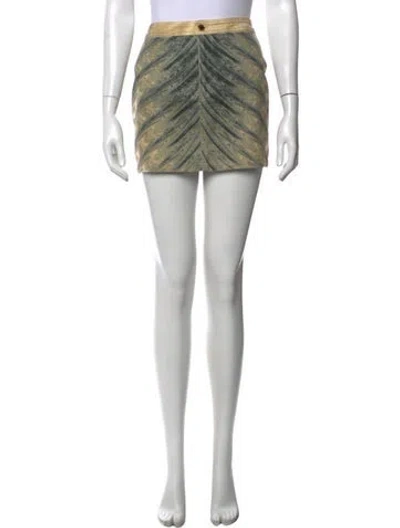Pre-owned Roberto Cavalli Vintage Mini Skirt In Neutrals