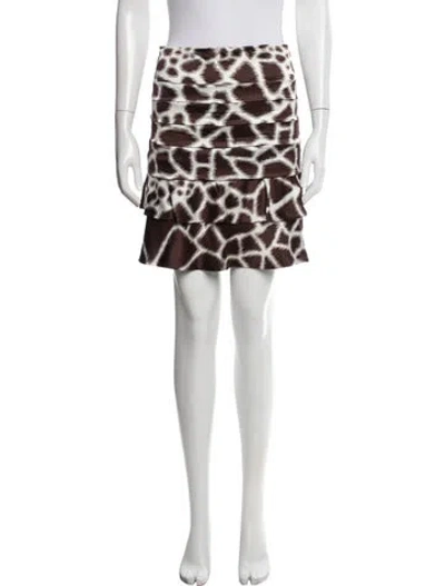 Pre-owned Roberto Cavalli Vintage Mini Skirt In Neutrals