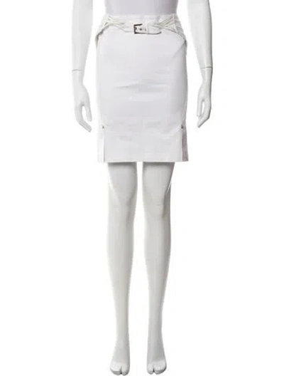 Pre-owned Roberto Cavalli Vintage Mini Skirt In White