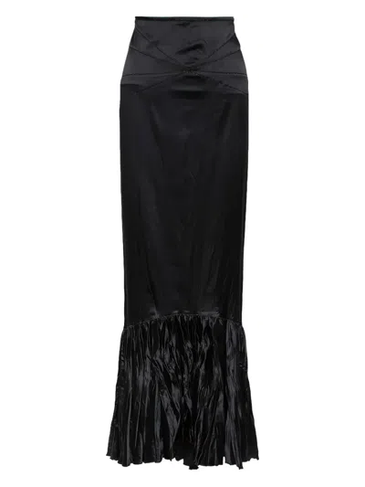 Pre-owned Roberto Cavalli Vintage Pleated Maxi Skirt