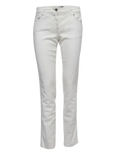 Pre-owned Roberto Cavalli Vintage Pocketed Jeans In White