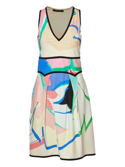 Pre-owned Roberto Cavalli Vintage  Abstract-print V-neck Dress