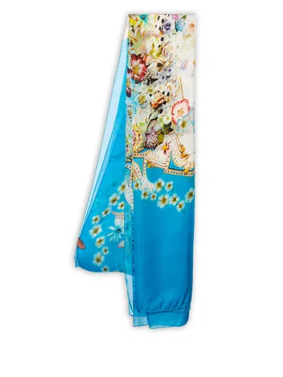 Pre-owned Roberto Cavalli Vintage  Floral-print Scarf