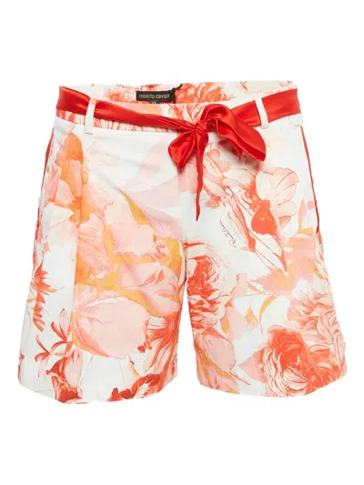 Pre-owned Roberto Cavalli Vintage  Floral-print Shorts