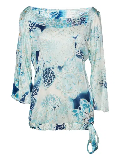 Pre-owned Roberto Cavalli Vintage  Floral-print Top