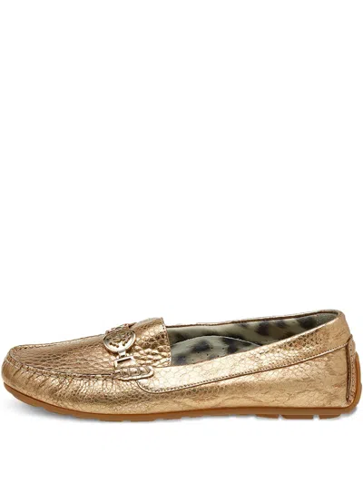 Pre-owned Roberto Cavalli Vintage  Metallic Leather Loafers
