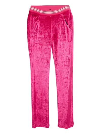 Pre-owned Roberto Cavalli Vintage  Velvet Track Pants In Pink