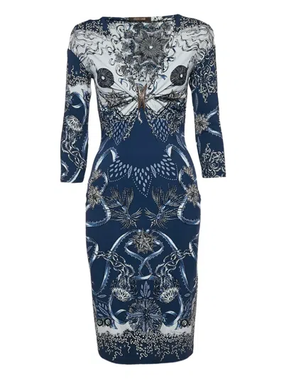 Pre-owned Roberto Cavalli Vintage Printed Bodycon Dress