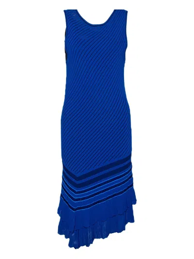 Pre-owned Roberto Cavalli Vintage Ribbed Sleeveless Midi Dress