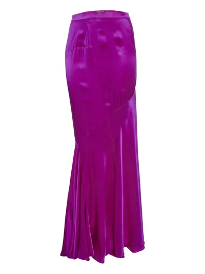 Pre-owned Roberto Cavalli Vintage Silk-satin Skirt