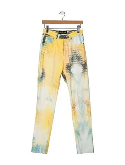 Pre-owned Roberto Cavalli Vintage Skinny Leg Jeans In Yellow