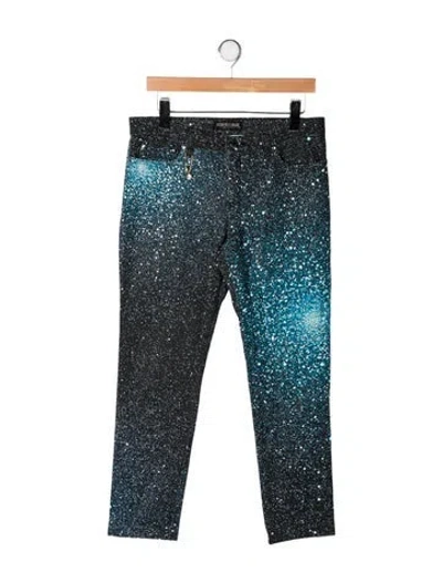Pre-owned Roberto Cavalli Vintage Skinny Leg Pants In Blue