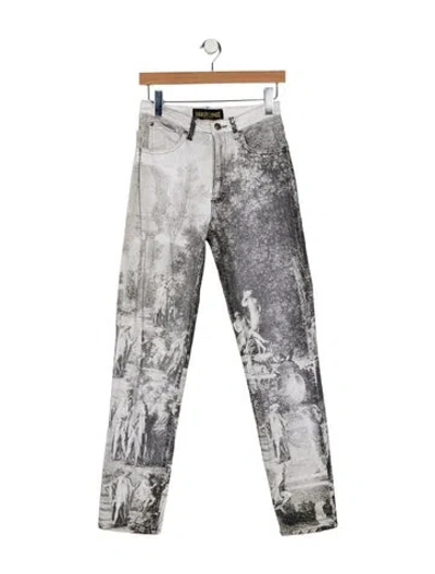 Pre-owned Roberto Cavalli Vintage Straight Leg Jeans In Black
