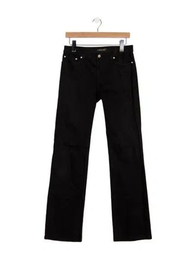 Pre-owned Roberto Cavalli Vintage Straight Leg Jeans In Black