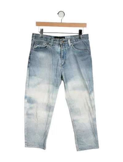 Pre-owned Roberto Cavalli Vintage Straight Leg Jeans In Blue