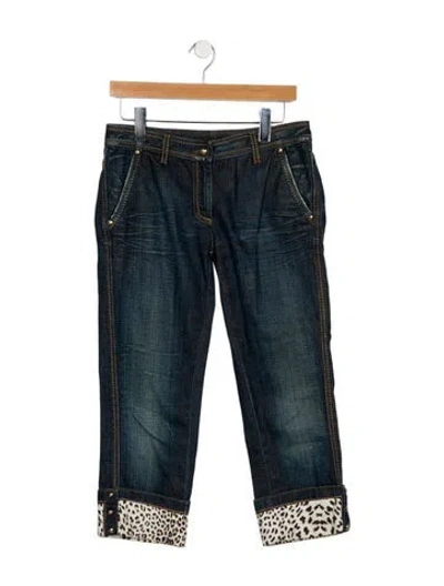 Pre-owned Roberto Cavalli Vintage Straight Leg Jeans In Blue