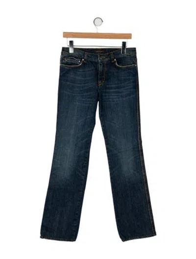 Pre-owned Roberto Cavalli Vintage Straight Leg Jeans In Blue