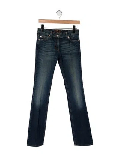 Pre-owned Roberto Cavalli Vintage Straight Leg Jeans In Blue