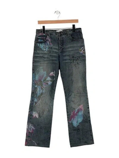 Pre-owned Roberto Cavalli Vintage Straight Leg Jeans In Blue