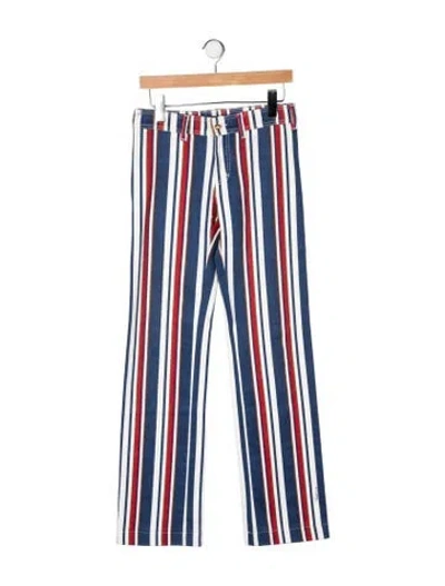 Pre-owned Roberto Cavalli Vintage Straight Leg Jeans In Blue/red
