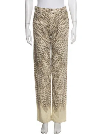 Pre-owned Roberto Cavalli Vintage Straight Leg Jeans In Neutral
