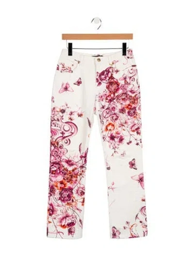 Pre-owned Roberto Cavalli Vintage Straight Leg Jeans In Pink