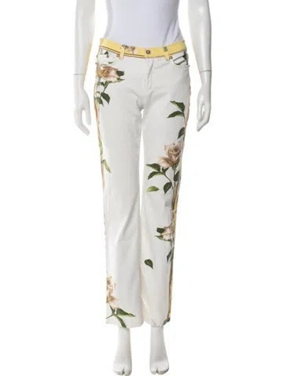 Pre-owned Roberto Cavalli Vintage Straight Leg Jeans In Yellow
