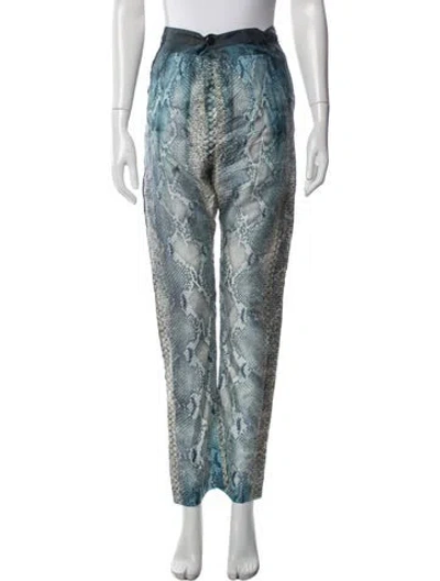 Pre-owned Roberto Cavalli Vintage Straight Leg Pants In Blue
