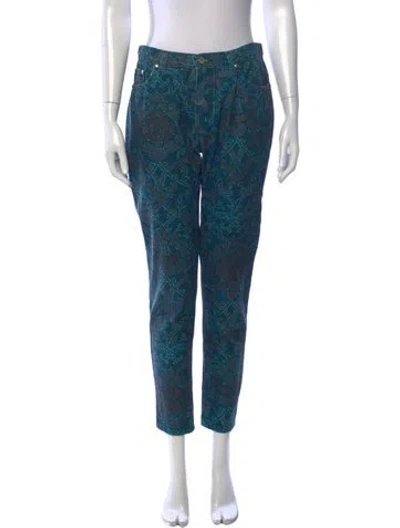 Pre-owned Roberto Cavalli Vintage Straight Leg Pants In Blue