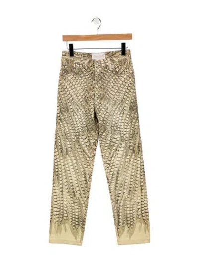 Pre-owned Roberto Cavalli Vintage Straight Leg Pants In Brown