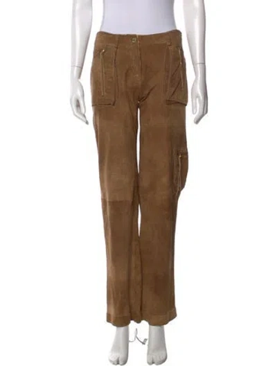 Pre-owned Roberto Cavalli Vintage Straight Leg Pants In Brown