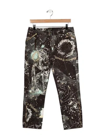 Pre-owned Roberto Cavalli Vintage Straight Leg Pants In Brown